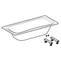 Ванна акриловая Geberit Selnova Duo 554.289.01.1 180х80 см с ножками, белый глянец, фото №2