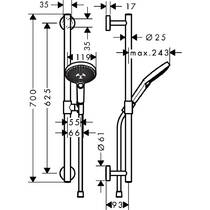 Душовий набір Hansgrohe Raindance Select S 120 3jet 26320000 хром, фото №2