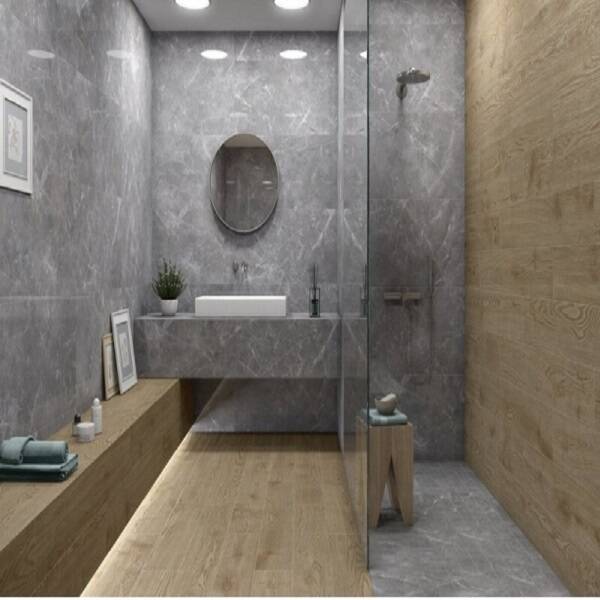 Керамограніт Megagres Vezuv Light Grey Full Lapp 60x120 см, фото 2