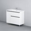 Тумба с раковиной AM.PM X-Joy M85 - FSL10026 - WC10026WG38 напольная, 100 см, с корзиной для белья, левая, фото 2