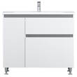 Тумба с раковиной AM.PM X-Joy M85 - FSL10026 - WC10026WG38 напольная, 100 см, с корзиной для белья, левая, фото 1