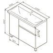 Тумба с раковиной AM.PM X-Joy M85 - FSL10026 - WC10026WG38 напольная, 100 см, с корзиной для белья, левая, фото 4