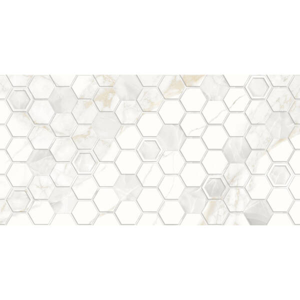 Плитка Golden Tile Sentimento Hexagon Білий Sn0151 30x60 см, фото 1