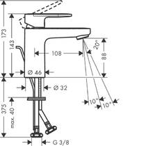 Смеситель для раковины Hansgrohe Vernis Blend 71551000, фото №2