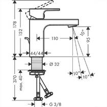 Смеситель для раковины Hansgrohe Vernis Shape 71561000, фото №3