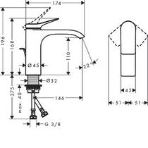 Смеситель для раковины Hansgrohe Vivenis 75020000, фото №2