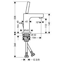 Змішувач для раковини Axor Citterio 39010990 золото полірований, фото №2