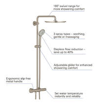 Душевая система Grohe Euphoria System 310 26075DC0 с термостатом, суперсталь, фото №3