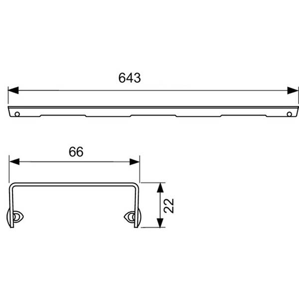 Решітка для душового каналу TECE Drainline Basic 600710 700 мм, фото 2