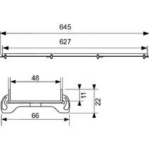 Решетка для душевого канала TECE Drainline Plate 600770 700 мм под плитку, фото №4