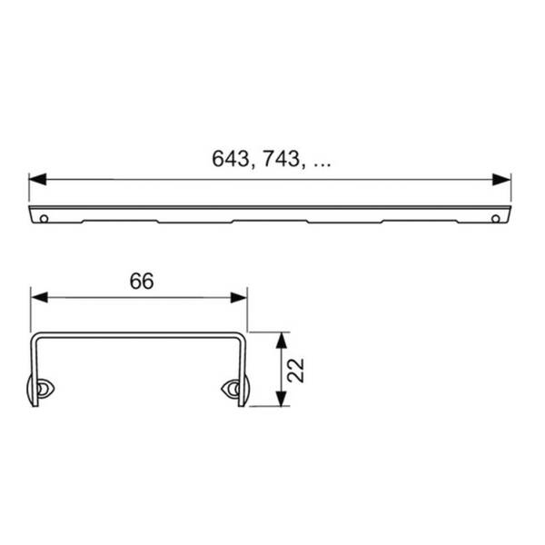Решітка для душового каналу TECE Drainline Basic 600910 900 мм, фото 3