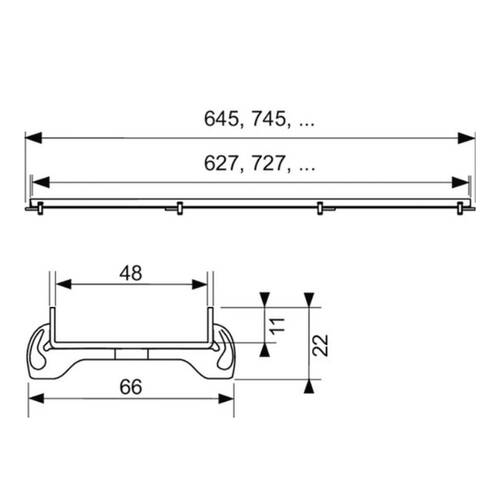 Решітка для душового каналу TECE Drainline Plate 600970 900 мм під плитку, фото 2