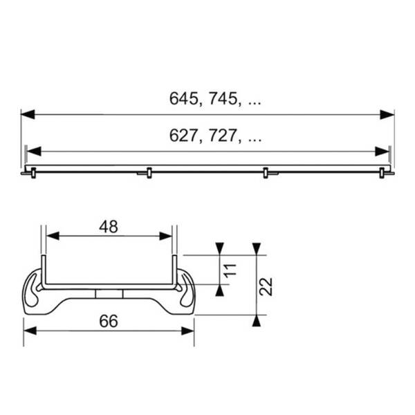 Решітка для душового каналу TECE Drainline Plate 600970 900 мм під плитку, фото 2