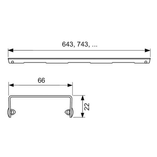 Решетка для душевого канала TECE Drainline Basic 601010 1000 мм, фото 4