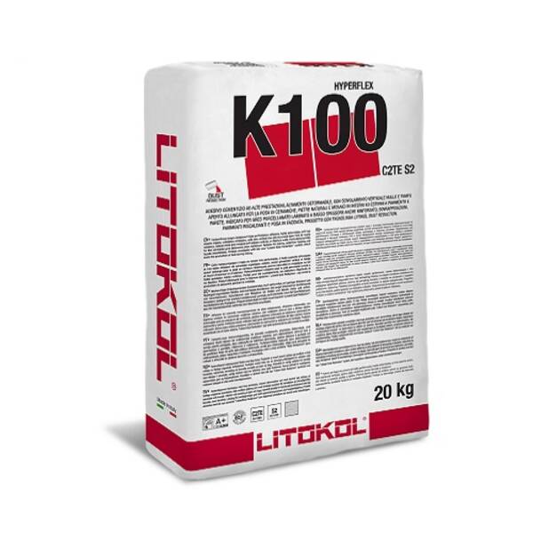 Клей для плитки Litokol K100 Hyperflex сірий 20кг, фото 1