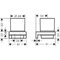 Склянка Hansgrohe AddStoris 41749700 з тримачем, білий матовий, фото №2