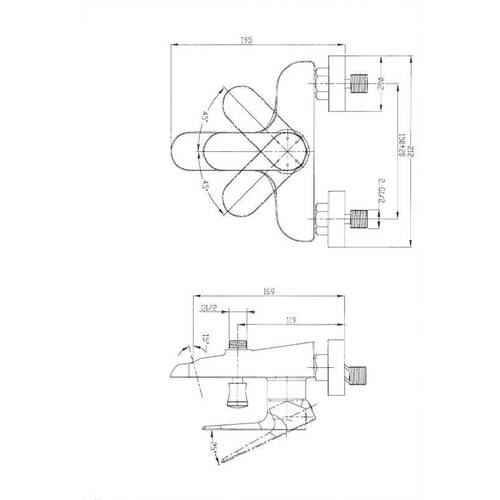 Смеситель для ванны Devit Vintage 2.0 11713122, фото 2