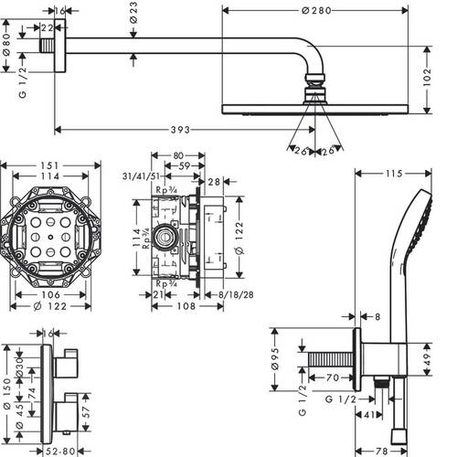 Душевая система Hansgrohe Croma 27954000, фото 2