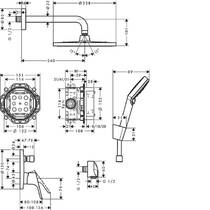 Душевая система скрытого монтажа Hansgrohe Crometta S 27958000, фото №2