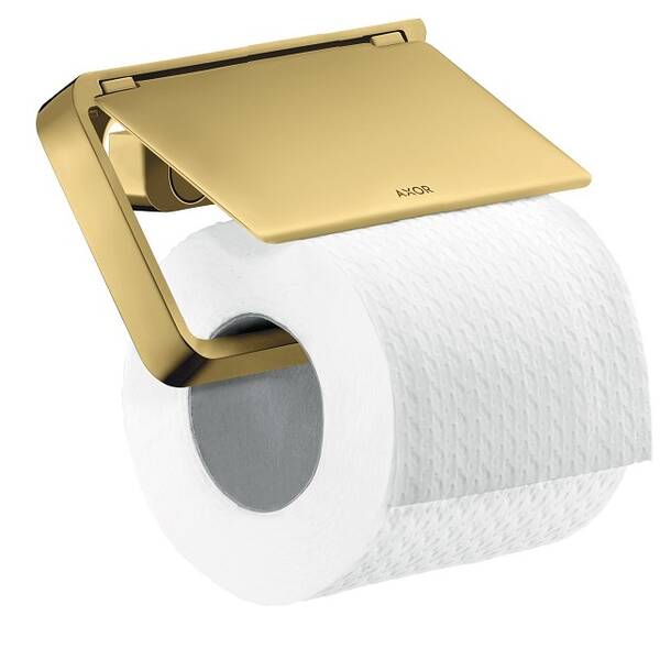 Держатель туалетной бумаги Axor AXM Universal 42836990 с крышкой золото, фото 1