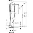Змішувач для ванни Hansgrohe Metropol 74532000 підлоговий, хром, фото 2