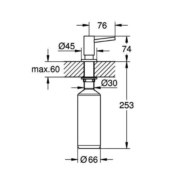 Дозатор рідкого мила Grohe Cosmopolitan 40535GL0 500 мл, золото, фото 3