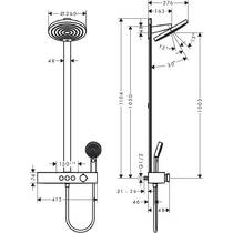 Душова система Hansgrohe Pulsify Showerpipe 260 2jet 24240700 з термостатом, фото №3