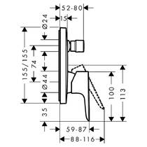 Змішувач прихованого монтажу для душу/ванни Hansgrohe Talis E 71745140 бронза матовий, фото №2