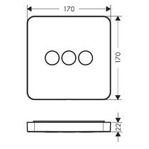 Переключатель потоков скрытого монтажа для душа Axor ShowerSelect 36773990 на 3 потребителя, полированное золото, фото №2