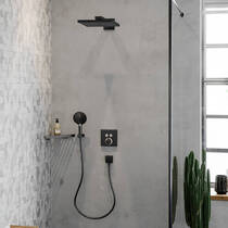 Ручний душ Hansgrohe Raindance Select S 120 3jet EcoSmart 26531340 хром чорний матовий, фото №3