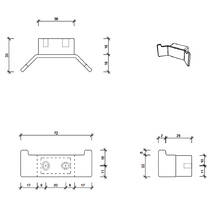 Гачок Decor Walther Contract HAK2 0650400 подвійний, хром, фото №2