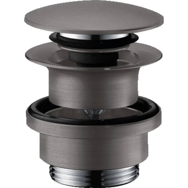 Донный клапан для раковины Hansgrohe Push-Open 50100340 черный матовый хром, фото 1