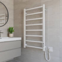 Рушникосушарка електрична Mario Токіо-I 800х500/80 TR К 800х490 мм білий глянець 120 Вт, фото №1