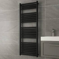 Полотенцесушитель водяной Mario Гера 1250х500/470 1250х500 мм черный мат, фото №5