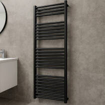 Полотенцесушитель водяной Mario Гера 1250х500/470 1250х500 мм черный мат, фото №1