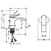 Смеситель для раковины Hansgrohe Vivenis 75010000 хром, фото №2