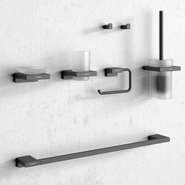 Щітка для унітаза Hansgrohe AddStoris 41752340 з тримачем, хром чорний матовий, фото 3