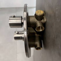 Смеситель скрытого монтажа для душа Paffoni Light LIQ 019 ST с термостатом, цвет - сталь, фото №4