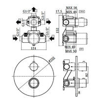 Смеситель скрытого монтажа для душа Paffoni Light LIQ 019 ST с термостатом, цвет - сталь, фото №3