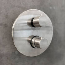 Смеситель скрытого монтажа для душа Paffoni Light LIQ 019 ST с термостатом, цвет - сталь, фото №5