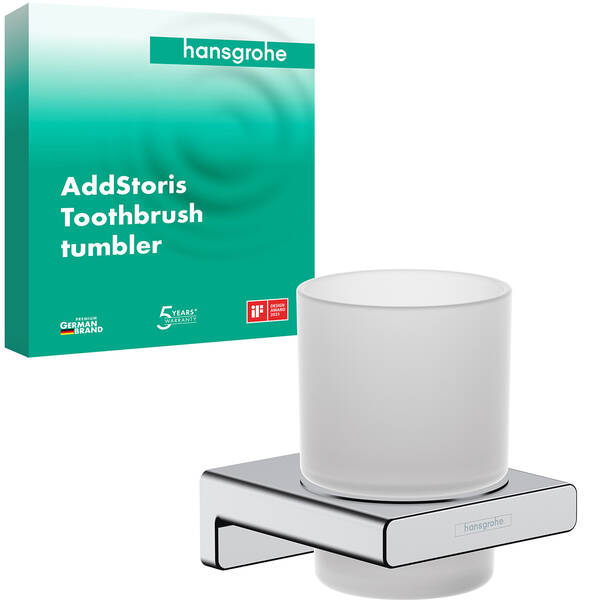 Склянка Hansgrohe AddStoris 41749000 з тримачем хром, фото 2