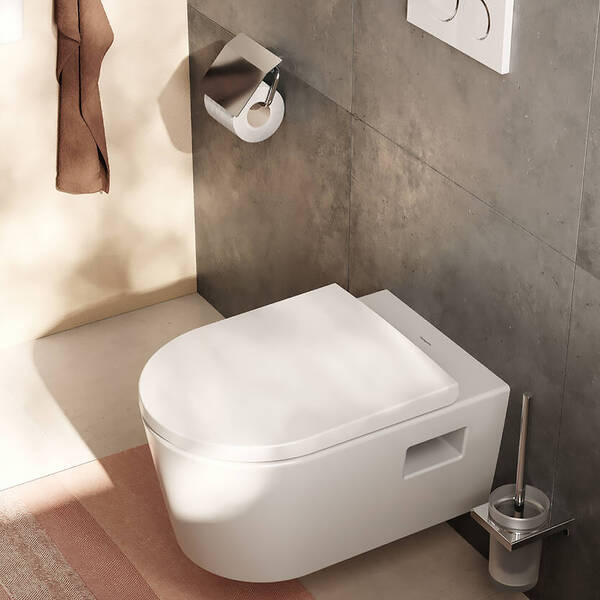 Тримач для туалетного паперу Hansgrohe AddStoris 41753000 з кришкою хром, фото 5