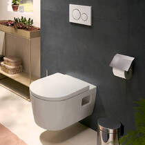 Тримач для туалетного паперу Hansgrohe AddStoris 41753000 з кришкою хром, фото №1