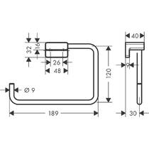 Тримач-півкільце для рушників Hansgrohe AddStoris 41754000 хром, фото №3