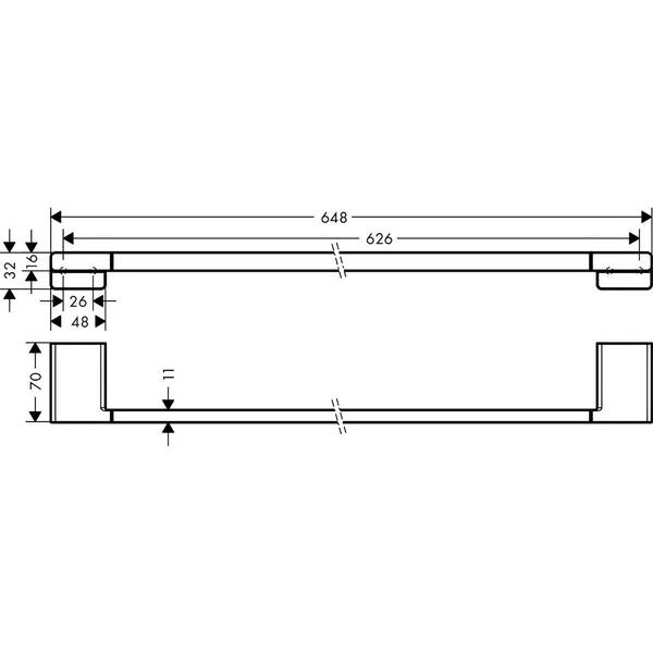 Тримач для рушників Hansgrohe AddStoris 41747670 чорний матовий, фото 2