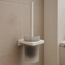 Щетка для унитаза Hansgrohe AddStoris 41752700 с держателем, белый матовый, фото 1