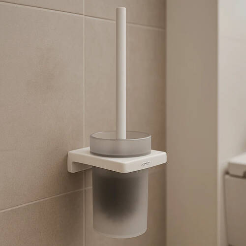 Щетка для унитаза Hansgrohe AddStoris 41752700 с держателем, белый матовый, фото 1