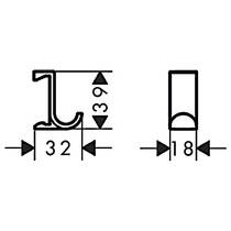 Крючок Hansgrohe WallStoris 27914700 одинарный на штангу, белый матовый (2 шт.), фото №2