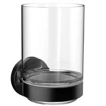 Склянка Emco Round 4320 133 00 з тримачем, чорний матовий, фото №1