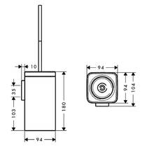 Щітка для унітазу Axor Urquiola 42435330 хром чорний полірований, фото №2